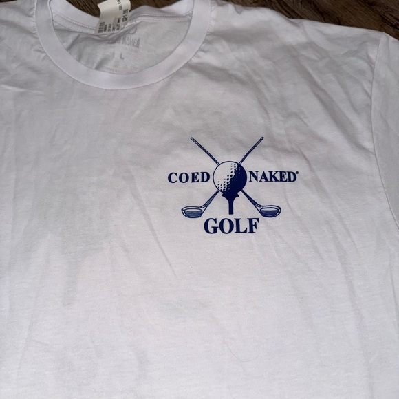 Coed Naked Funny Golf Tee - Picture 3 of 5
